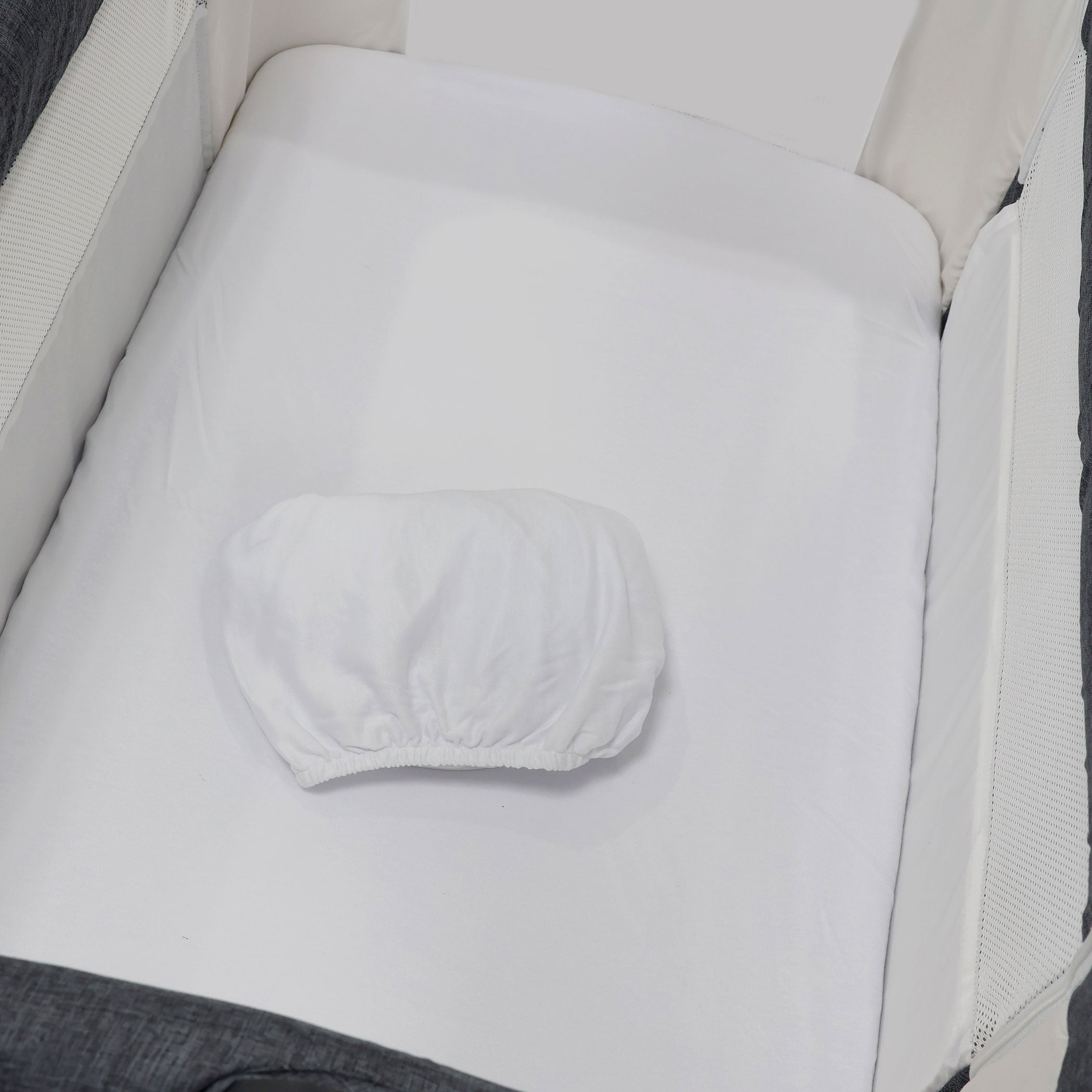 Bamboo White 2pk Co Sleeper/Bedside Sleeper Jersey Fitted sheets