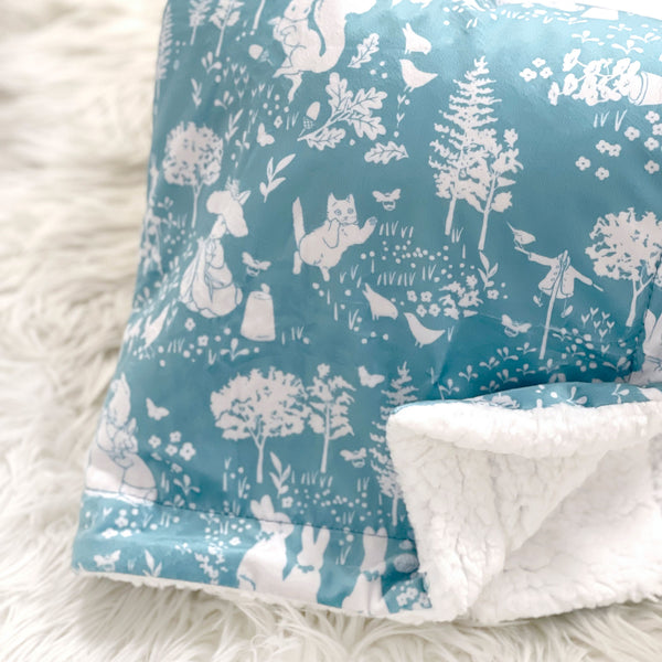World of Peter Rabbit Reversible Fleece Cuddle Blanket - Blue