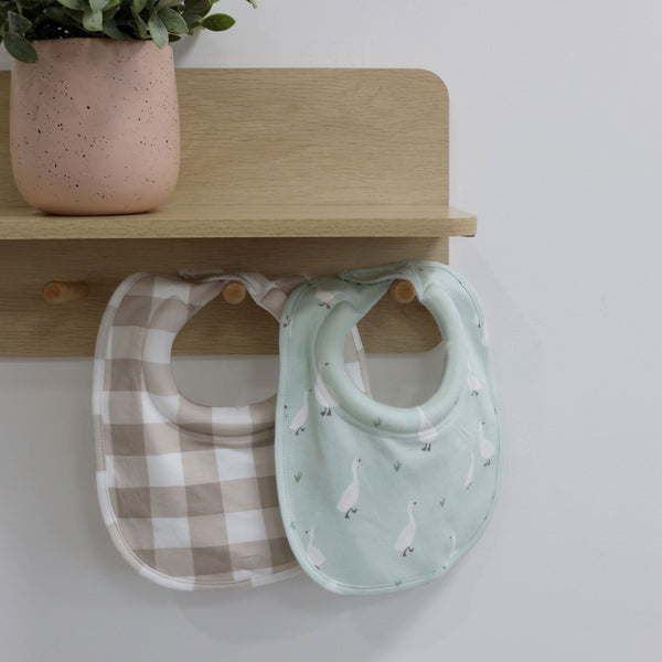Provincial 2pk Dribble Bibs Olive/Taupe