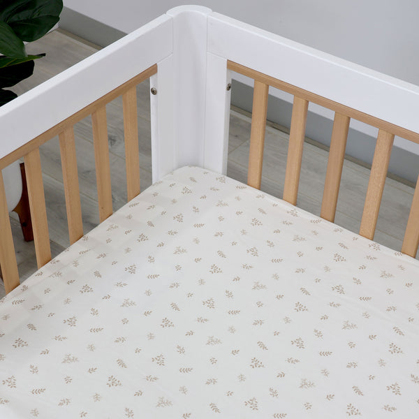 Organic Cotton 2pk Cot Fitted Sheets - Chestnut