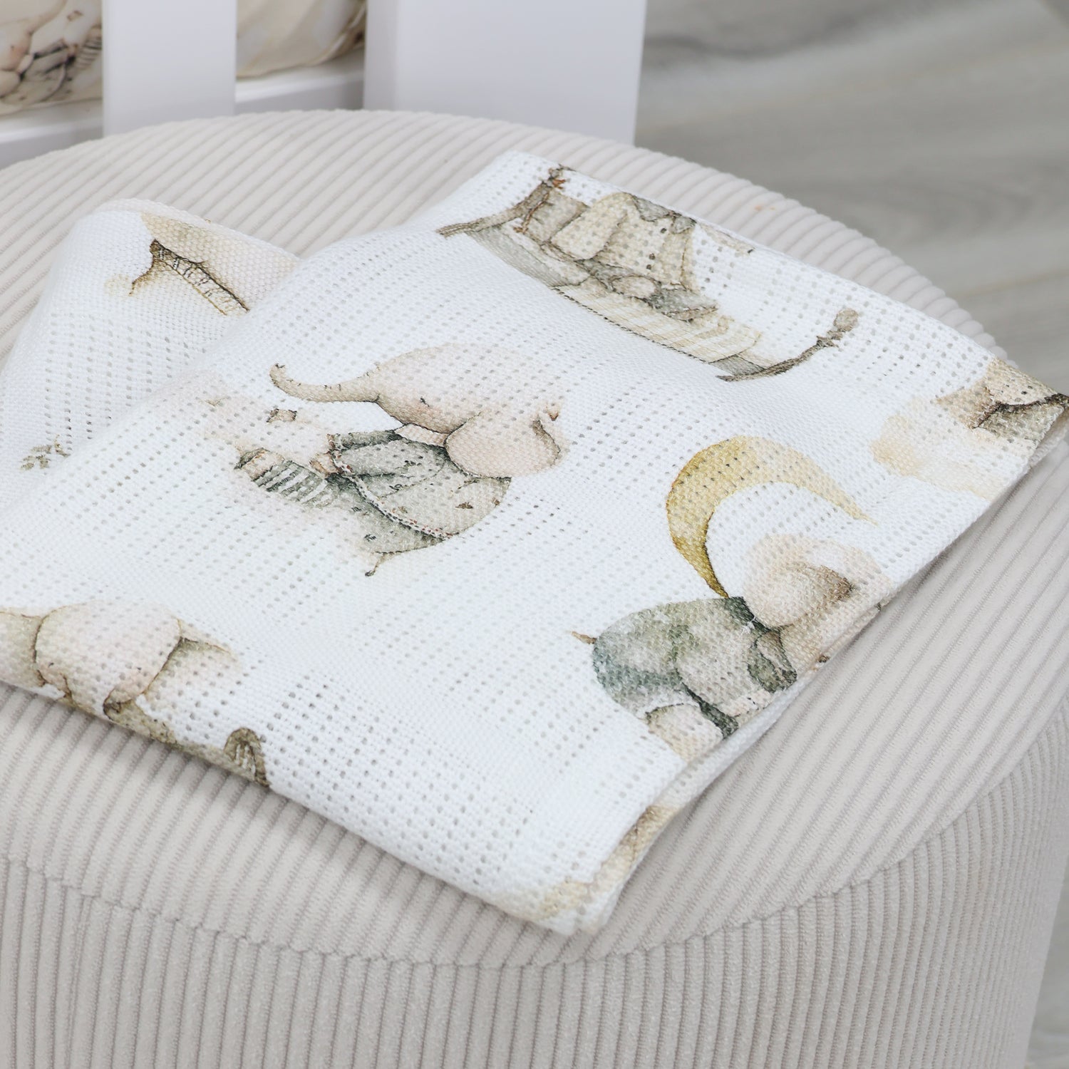 Elephant Bedtime Cellular Blanket