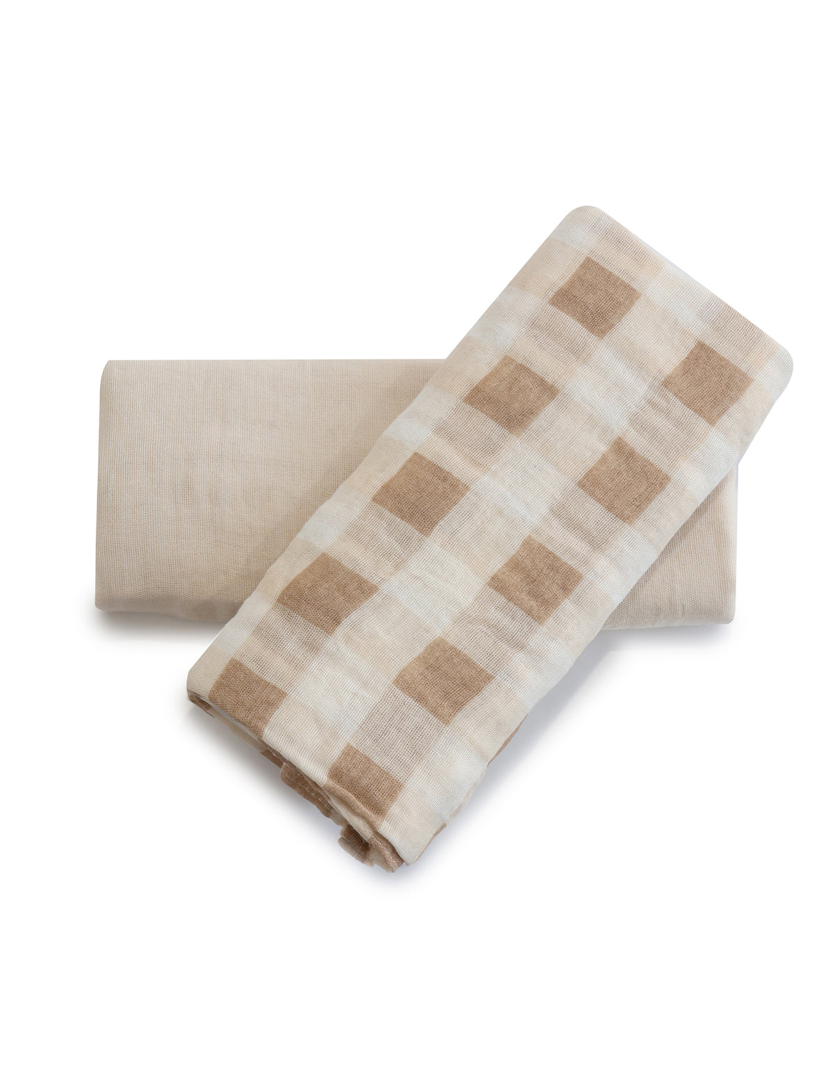 Bubba Sundae 2pk Muslin Wraps - Chestnut