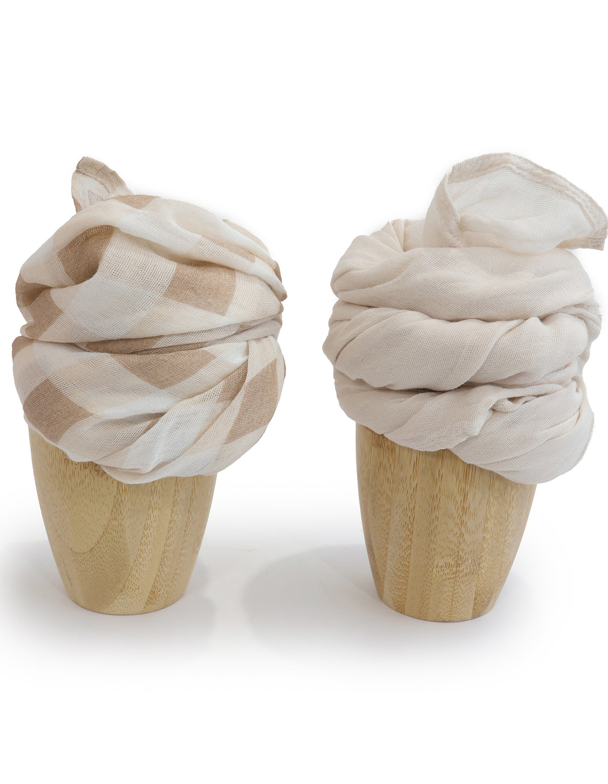 Bubba Sundae 2pk Muslin Wraps - Chestnut