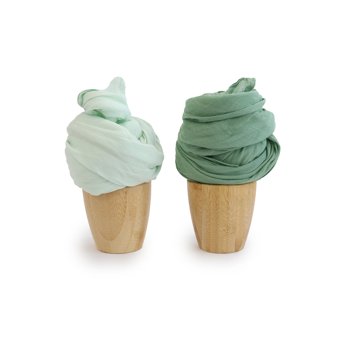 Bubba Sundae 2pk Muslin Wraps - Greentea - Bubba Blue Australia