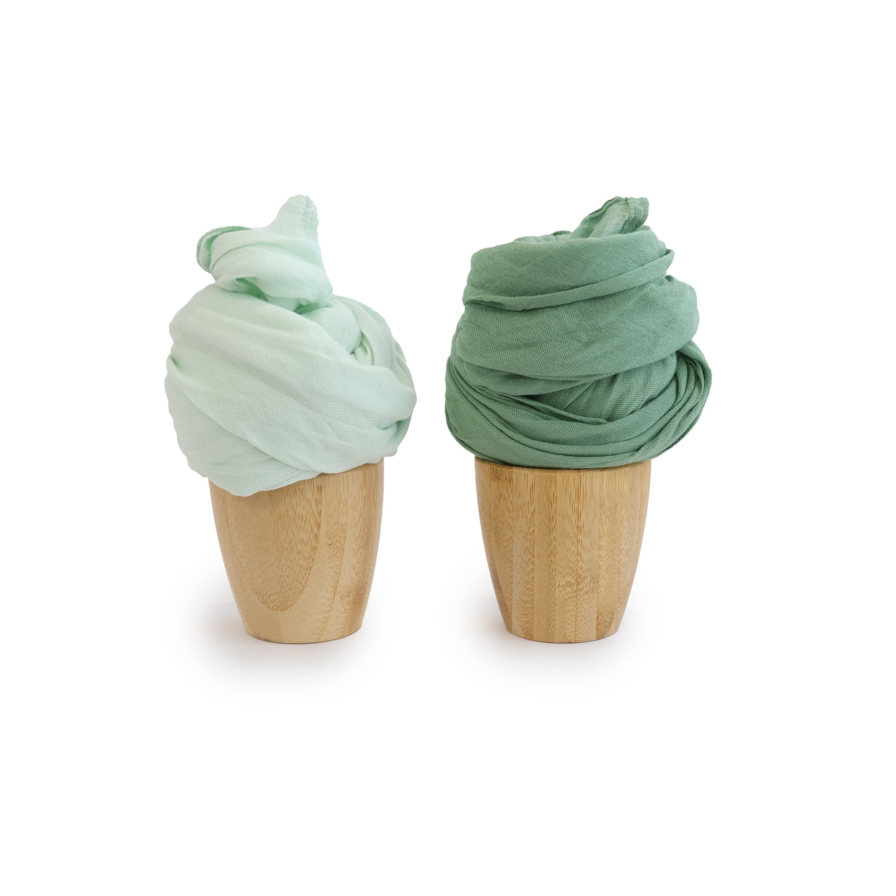 Bubba Sundae 2pk Muslin Wraps - Greentea - Bubba Blue Australia