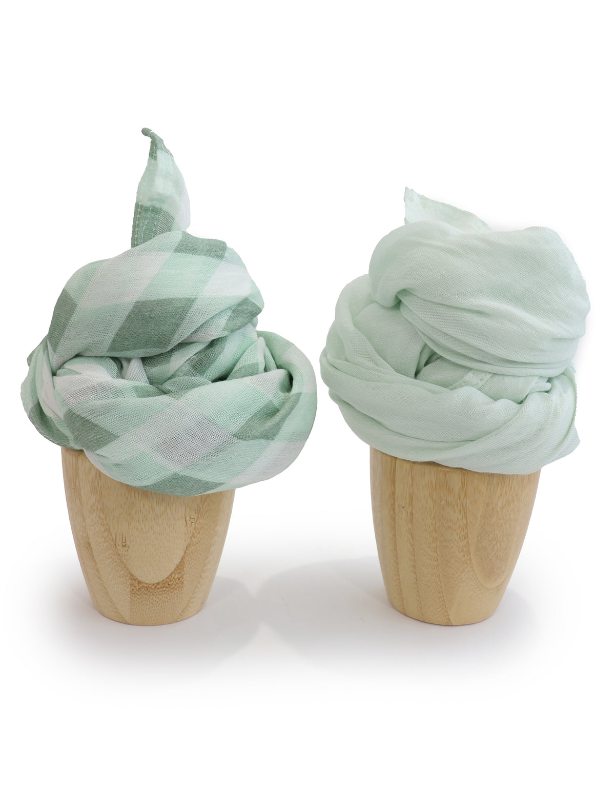 Bubba Sundae 2pk Muslin Wraps - Green Tea