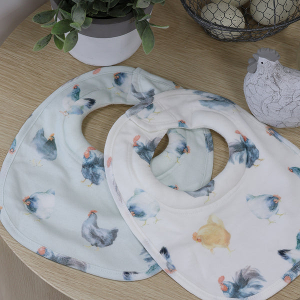Little Rooster 2pk Dribble Bibs