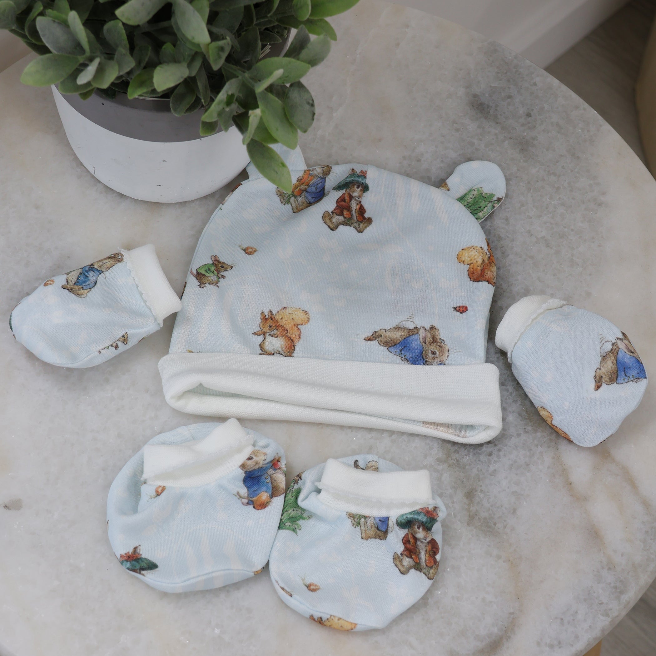 Peter Rabbit & Benjamin Bunny 3pcs Layette Set | Bubba Blue