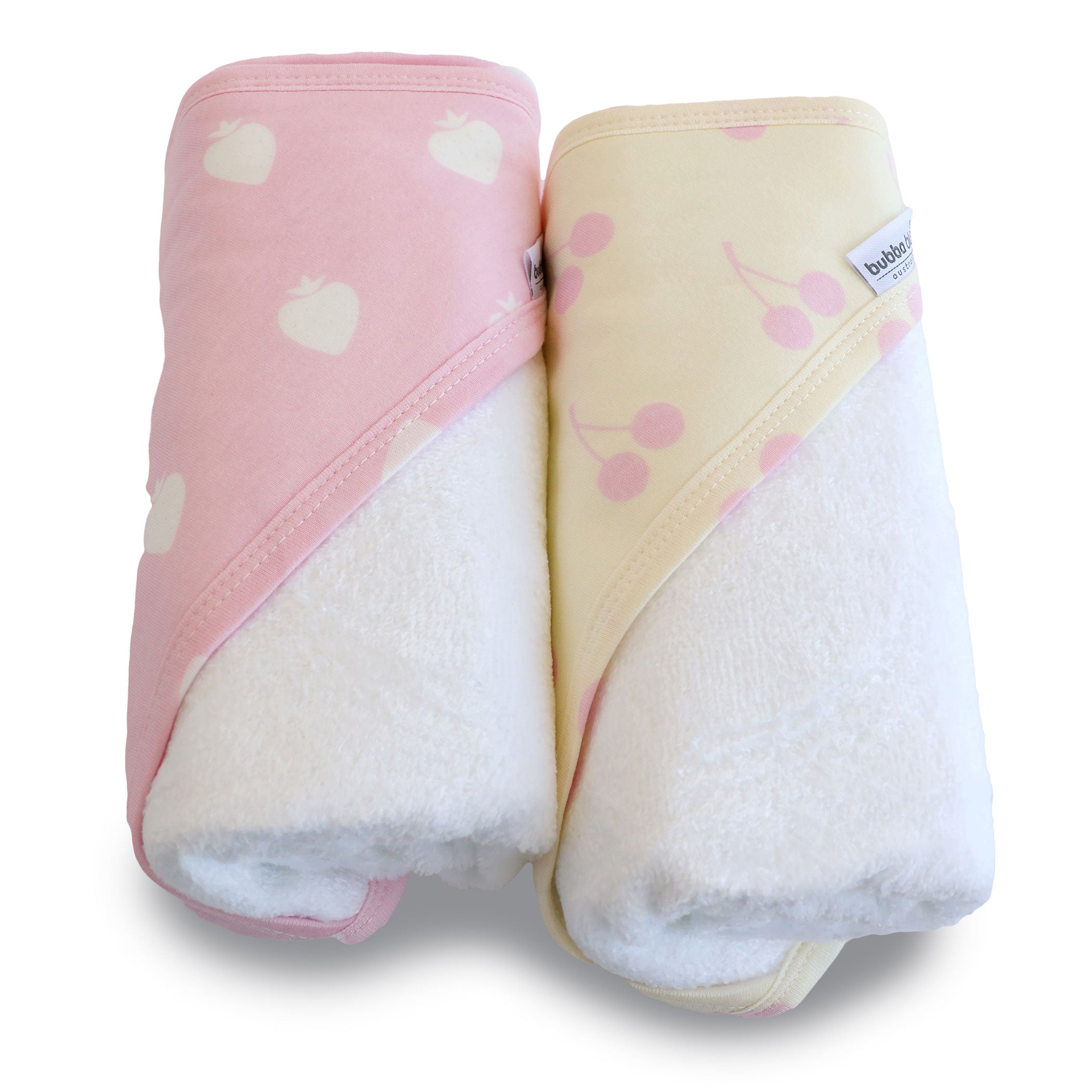 Nordic Sorbet 2pk Hooded Towel Strawberry/Cherry