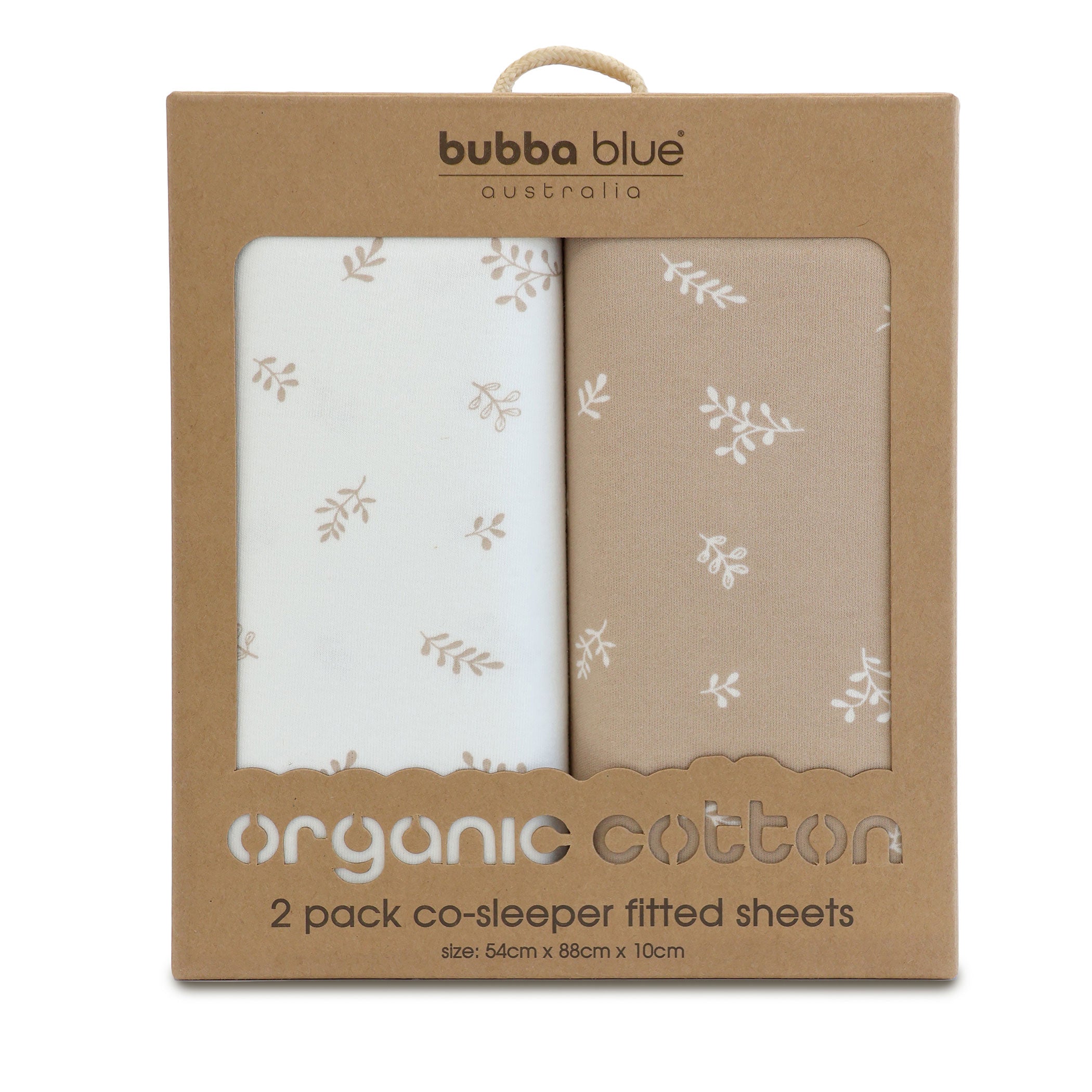 Organic Cotton 2pk Co Sleeper/Bedside Sleeper Fitted Sheets - Chestnut