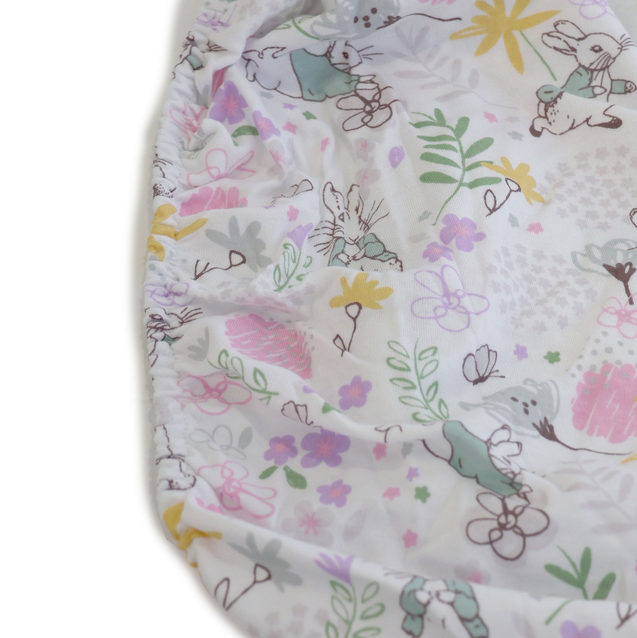 Peter Rabbit 'New Adventure' Co Sleeper/Bedside Sleeper Jersey Fitted Sheet - Pink