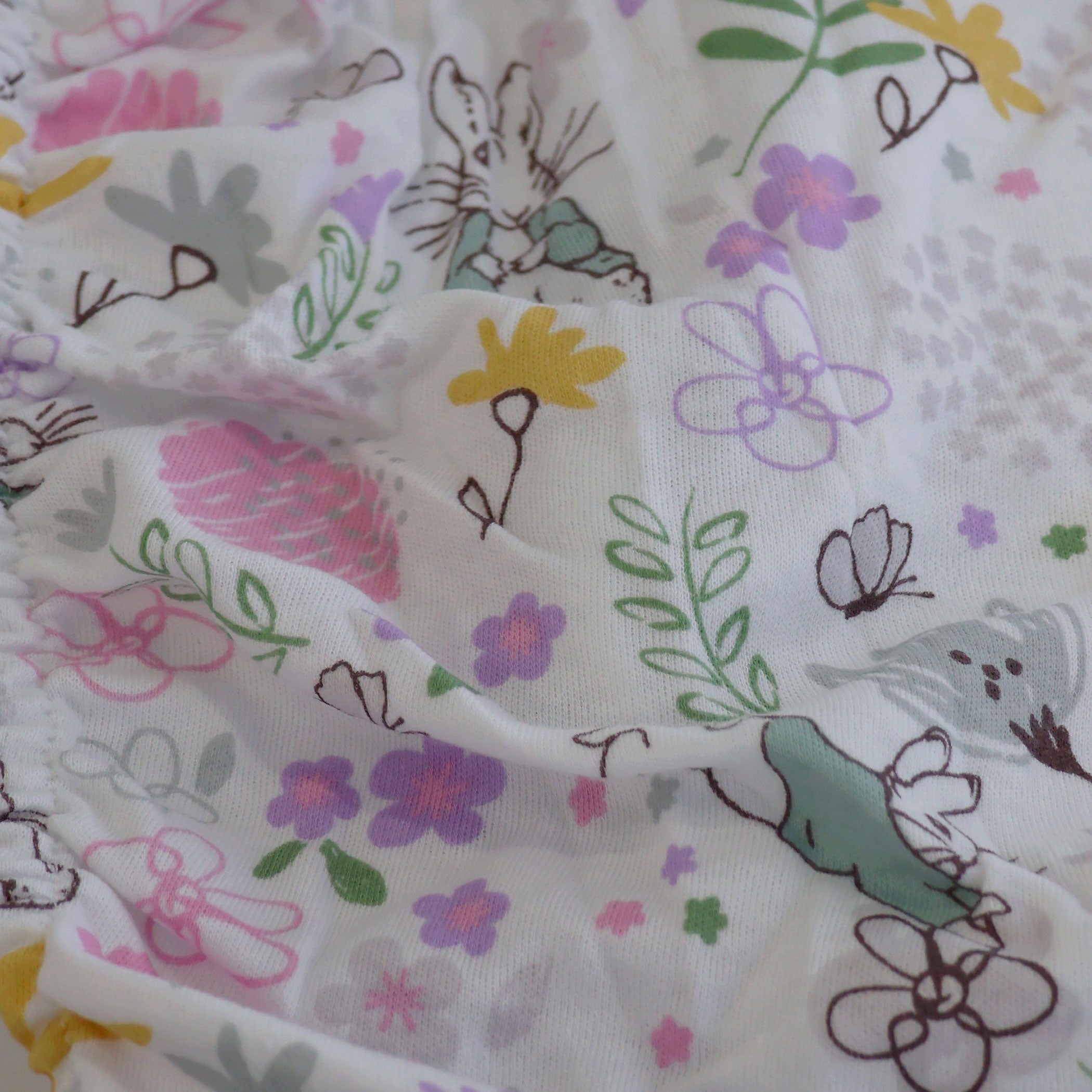 Peter Rabbit 'New Adventure' Co Sleeper/Bedside Sleeper Jersey Fitted Sheet - Pink