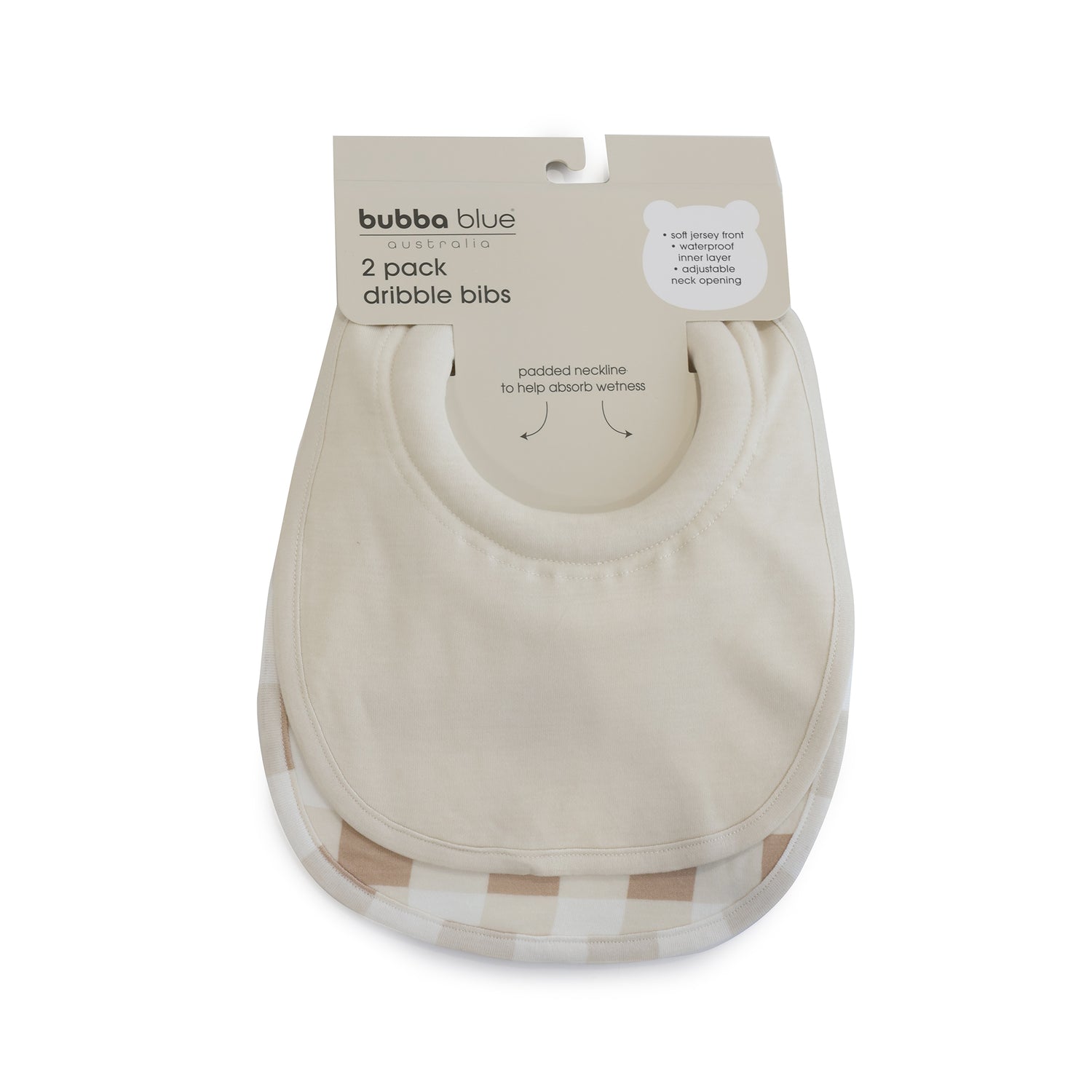 Bubba Sundae 2pk Dribble Bibs - Chestnut
