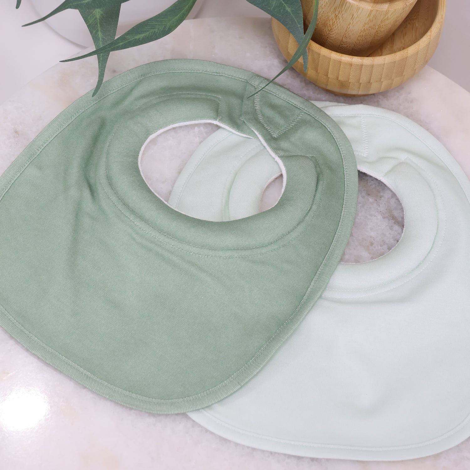 Bubba Sundae 2pk Dribble Bibs - Greentea