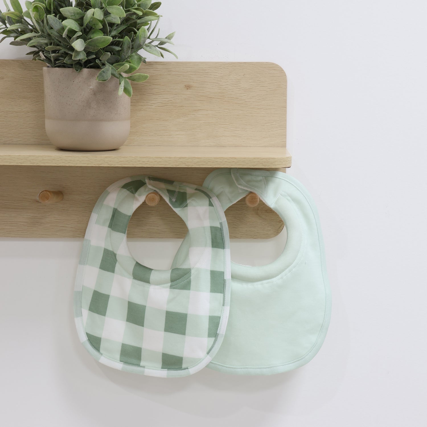 Bubba Sundae 2pk Dribble Bibs - Greentea