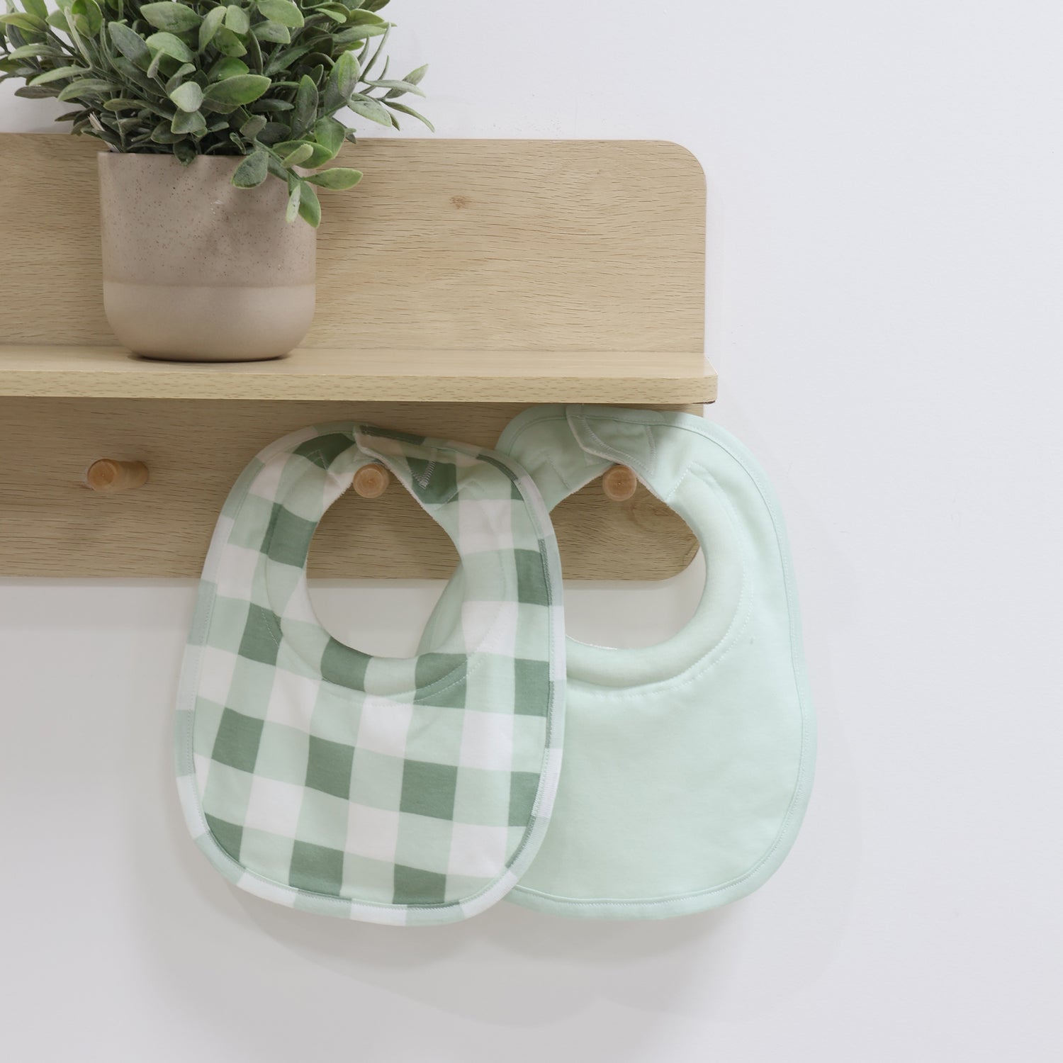Bubba Sundae 2pk Dribble Bibs - Greentea