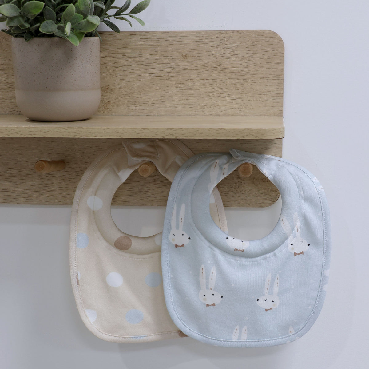 Mr. Rabbit 2pk Dribble Bibs