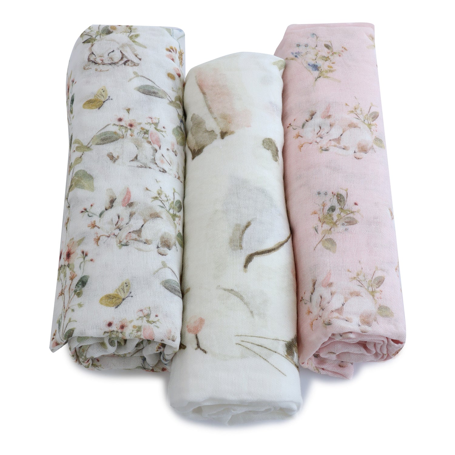 Sleeping Bunny 3pk Muslin Wraps