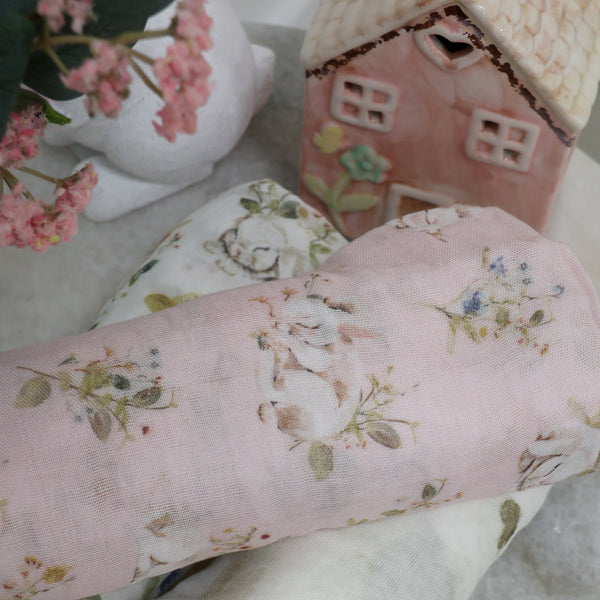 Sleeping Bunny 3pk Muslin Wraps