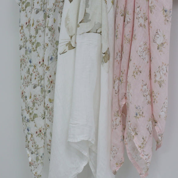 Sleeping Bunny 3pk Muslin Wraps