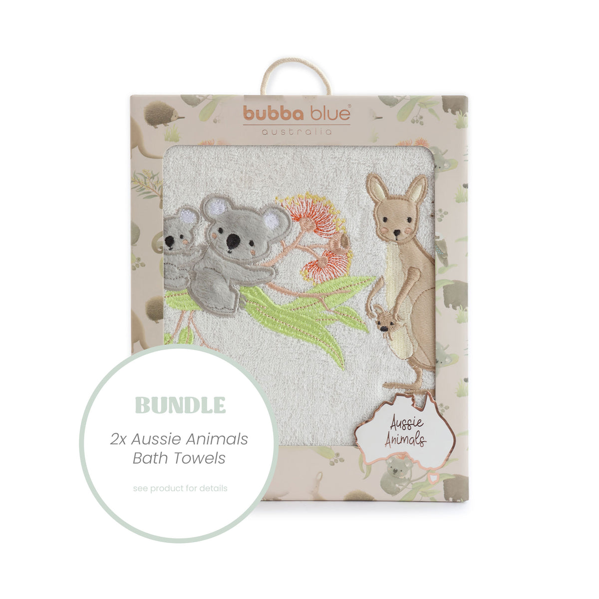 2x Aussie Animals Bath Towel Bundle