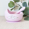 Peter Rabbit Silicone Duck Egg Bowl and Spoon Set - Pink