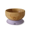 2x Plum Bamboo and Silicone Suction Bowl Bundle