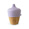 Plum Bamboo and Silicone Sippy Cup & Suction Bowl Bundle - Smokey Lilac