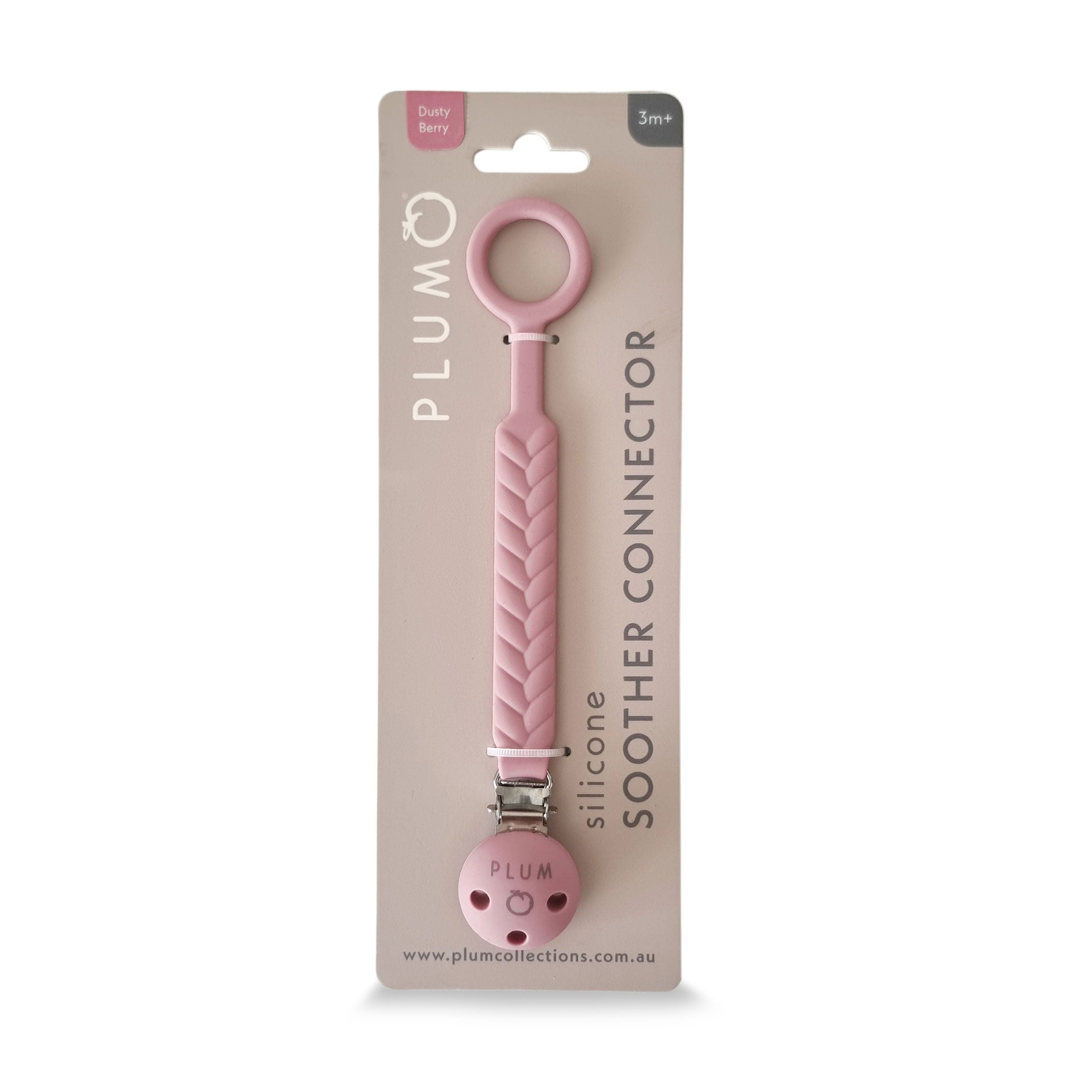 PLUM Silicone Soother Connector - Berry