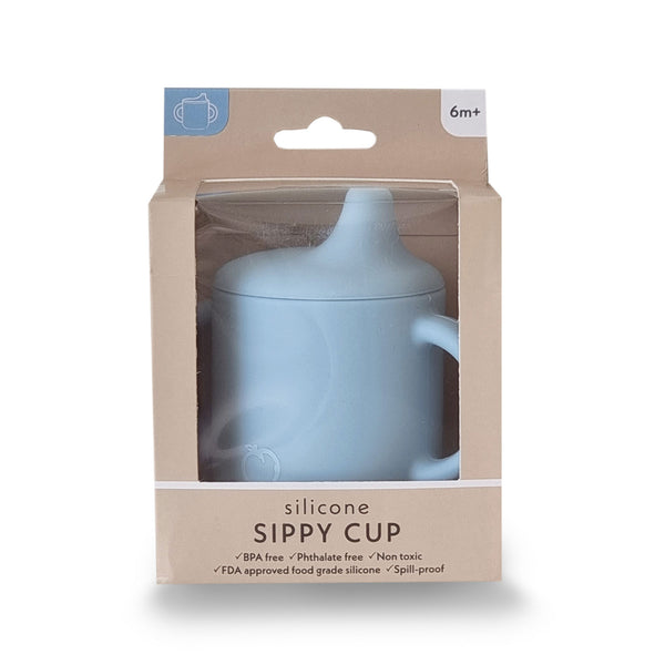 Plum Silicone Sippy Cup & Suction Plate Bundle - Blue