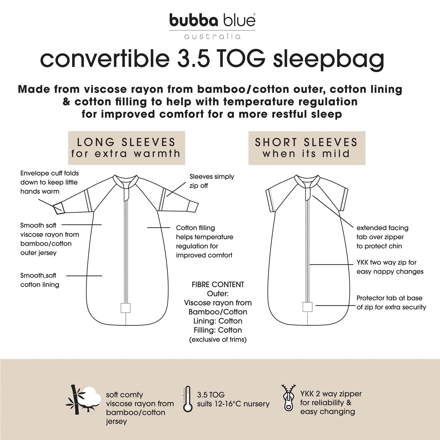 Aussie Animals 3.5 TOG Convertible Sleep Bag