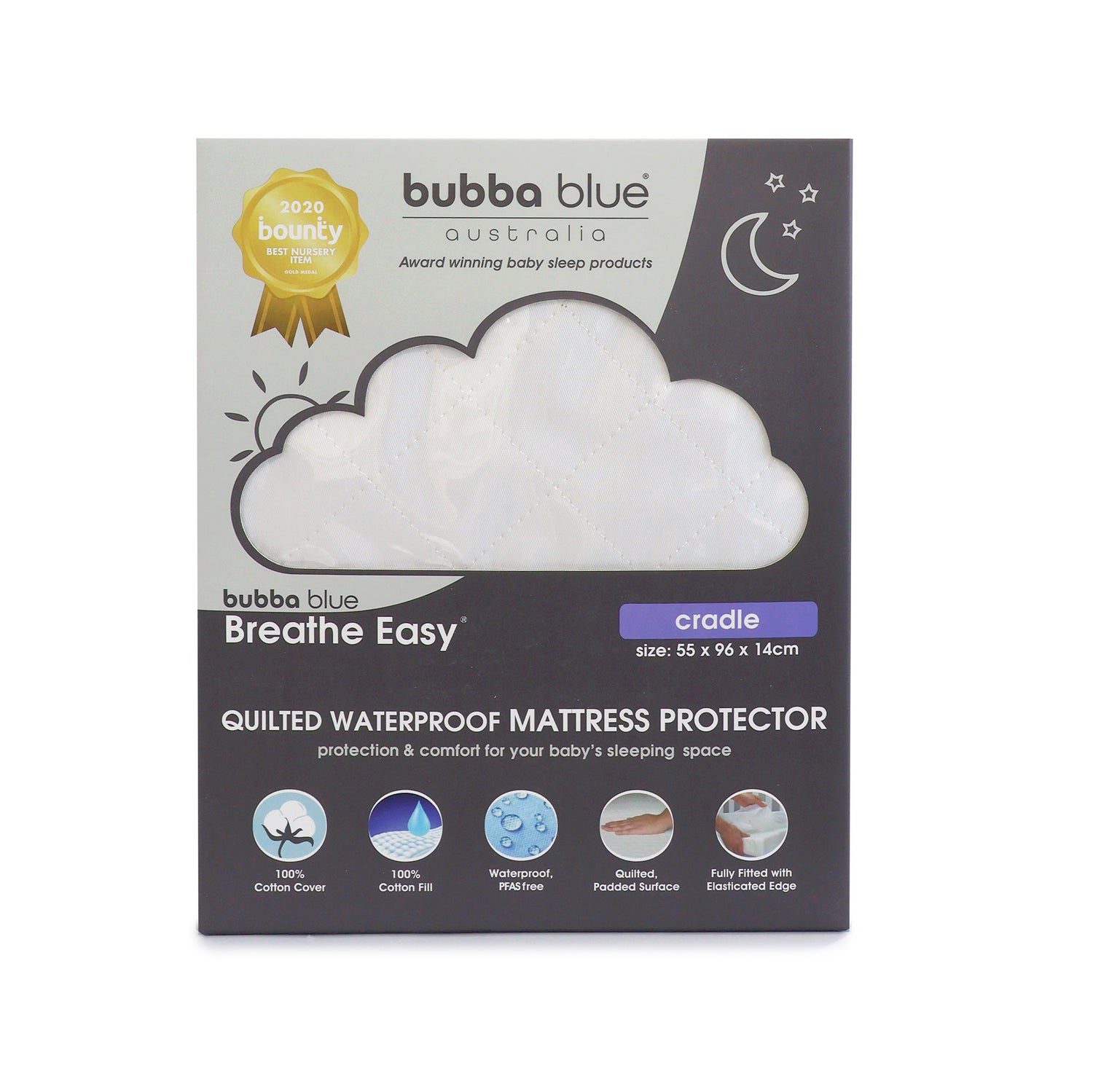 Breathe Easy® Cradle Waterproof Quilted Mattress Protector