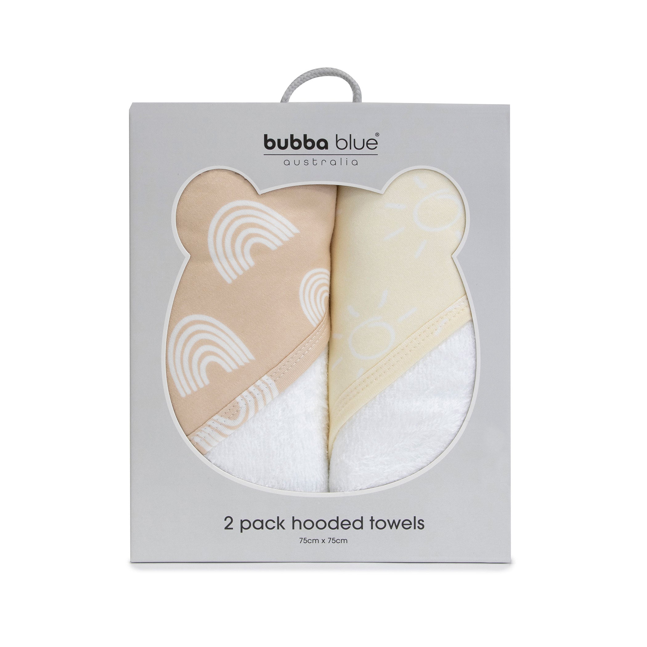 Nordic 2pk Hooded Towel Vanilla/Latte