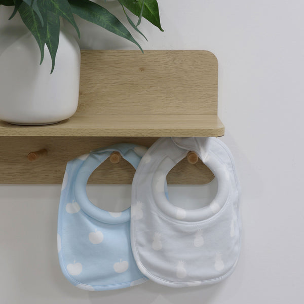 Nordic Sorbet 2pk Dribble Bibs Apple/Pineapple