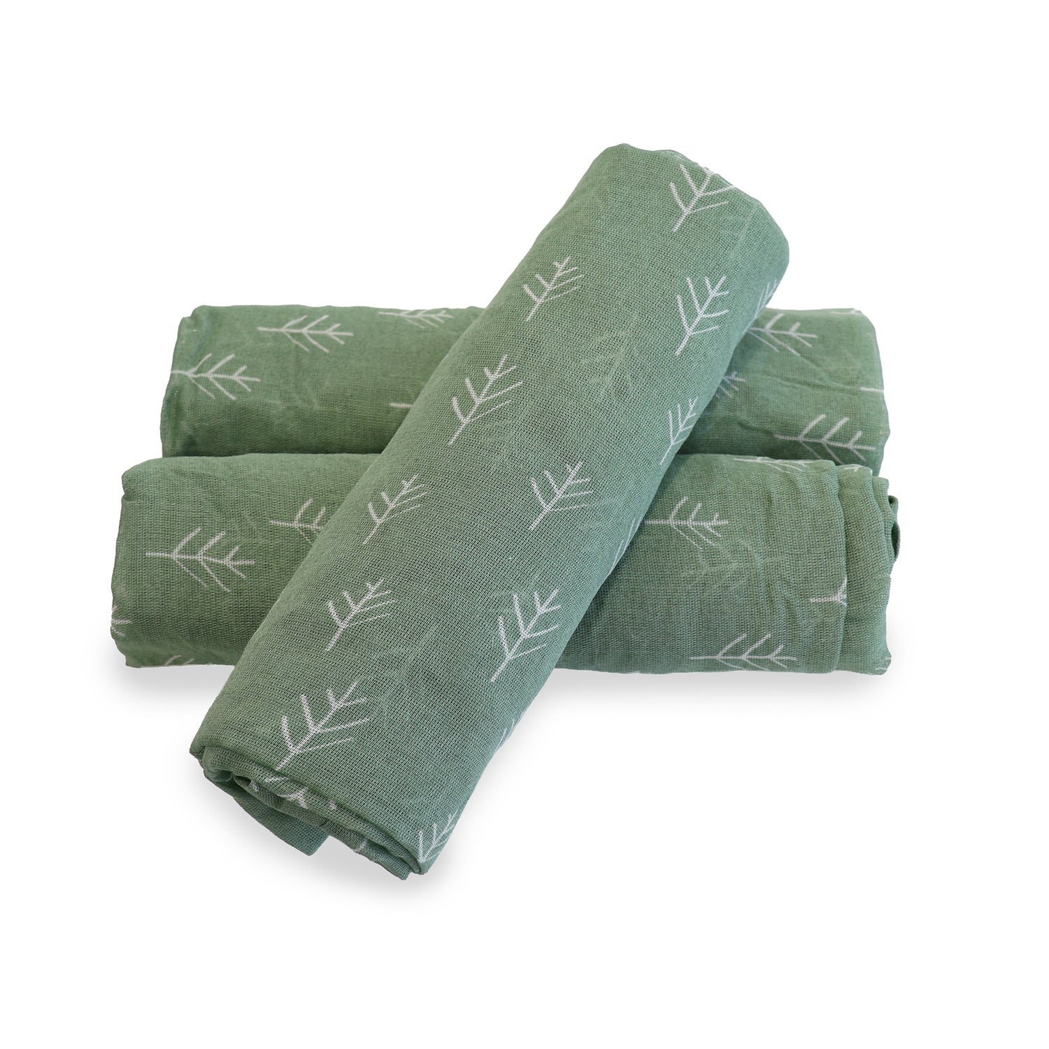 Nordic 3pk Muslin Wraps Forest