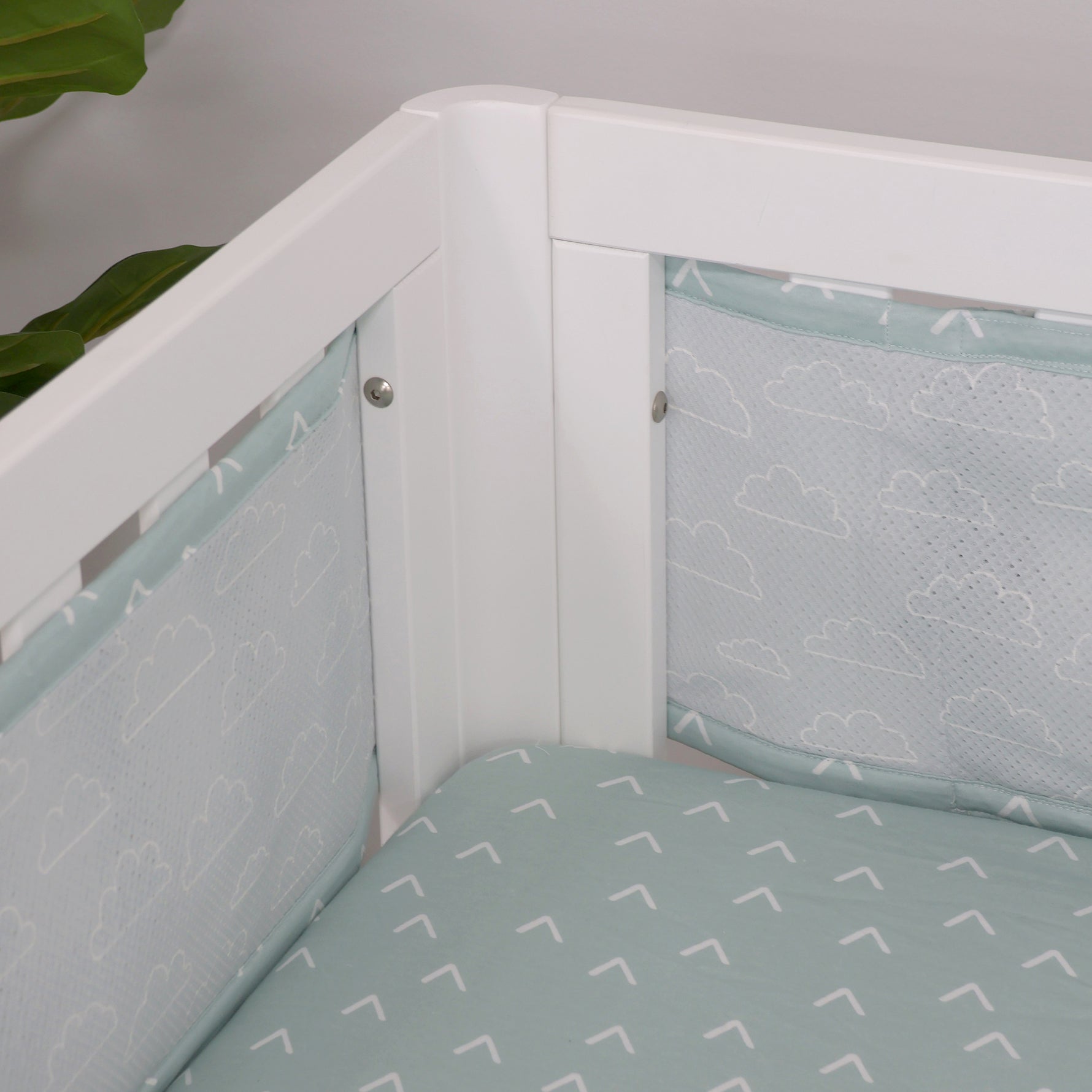 Nordic Air+ Cot Liner Dusty Sky/Mint - Bubba Blue Australia