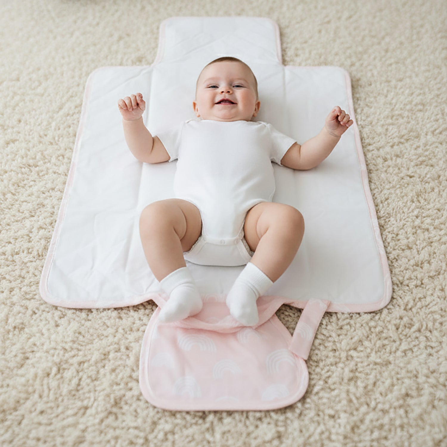 Nordic Travel Change Mat - Rose Plus FREE Jungle Face Washers