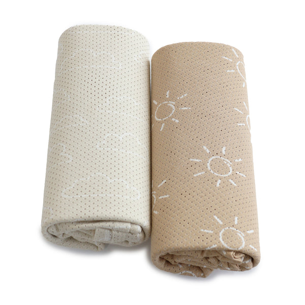 Nordic 2pk AIR+ Mesh Nursing Scarf Sand/Chestnut