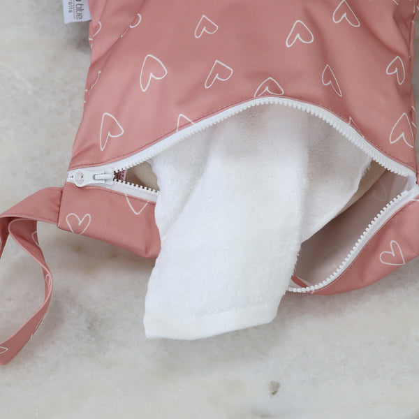 2x Nordic Wet Bag Bundle - Berry Hearts