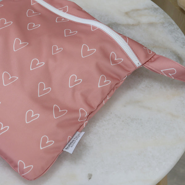 2x Nordic Wet Bag Bundle - Berry Hearts