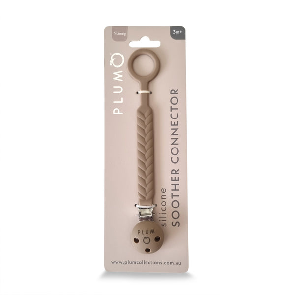 PLUM Silicone Soother Connector - Nutmeg