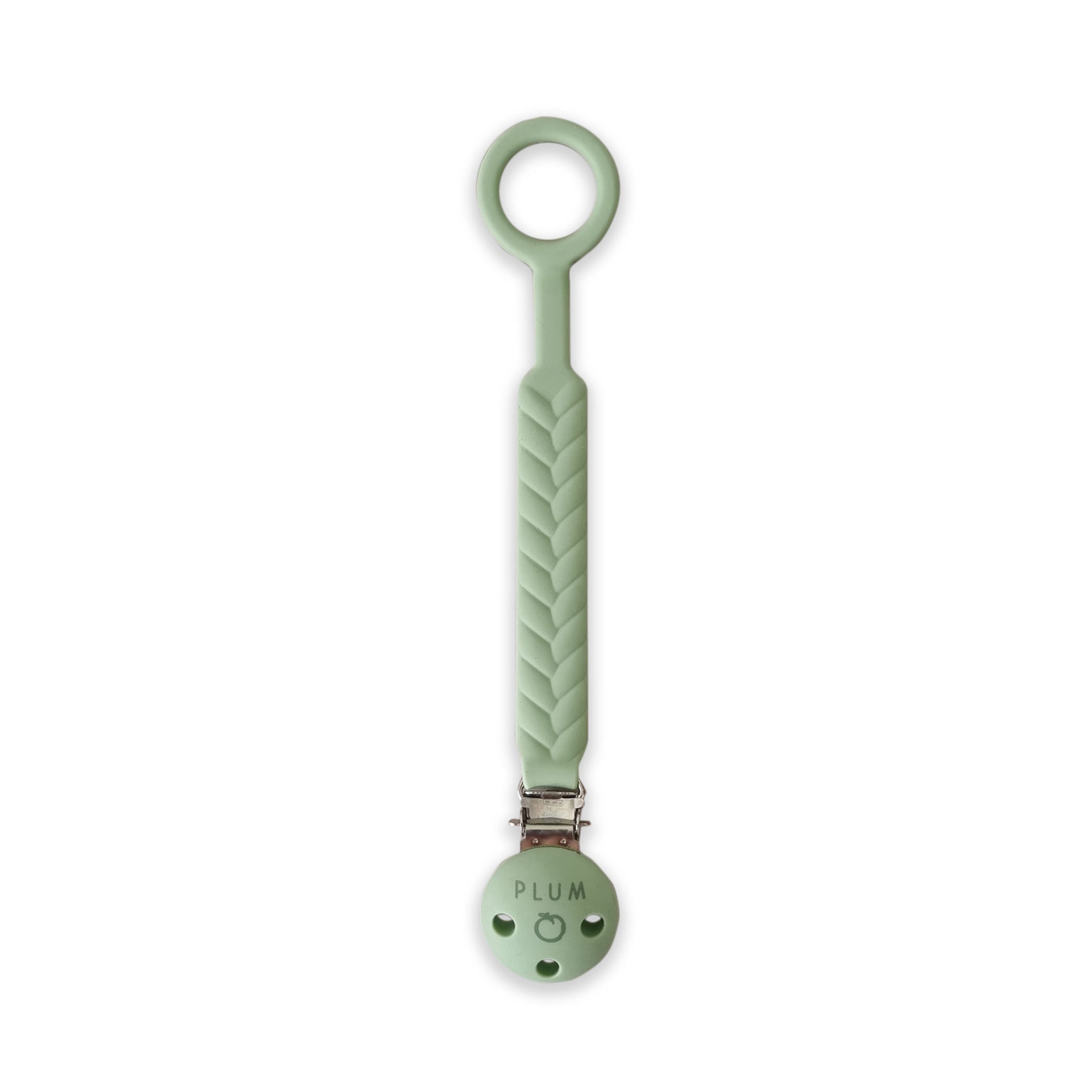 PLUM Silicone Soother Connector - Olive