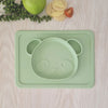 Plum Silicone Sippy Cup & Suction Plate Bundle - Olive