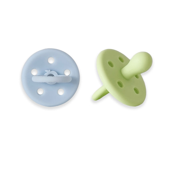 PLUM 2PK Sorbet Silicone Soothers - Kiwi/Blueberry