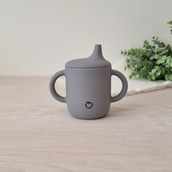 Plum Silicone Sippy Cup - Grey