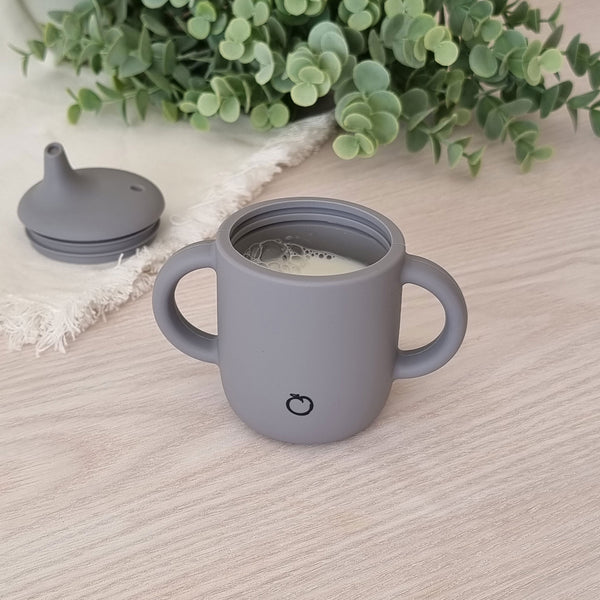 Plum Silicone Sippy Cup - Grey