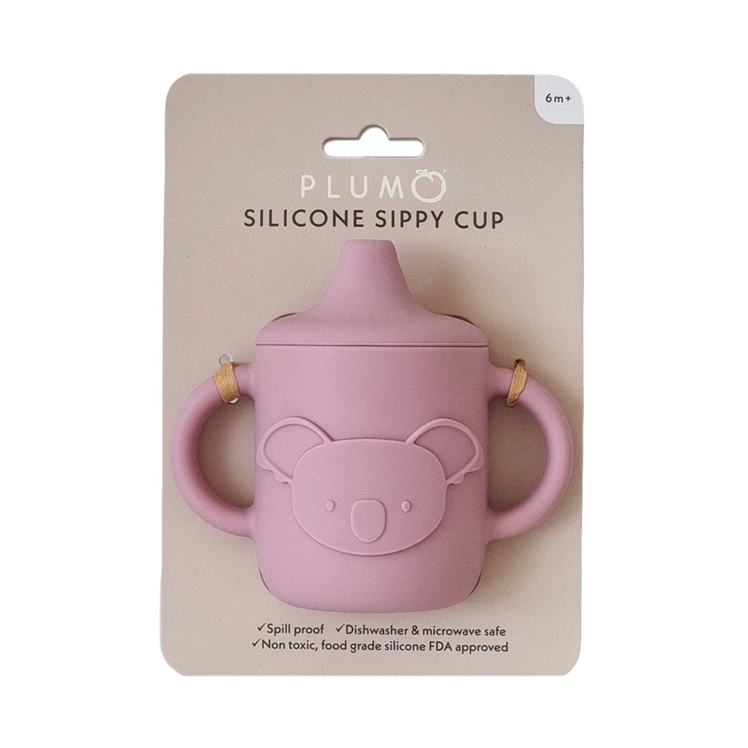 Plum Silicone Koala Sippy Cup - Dusty Berry