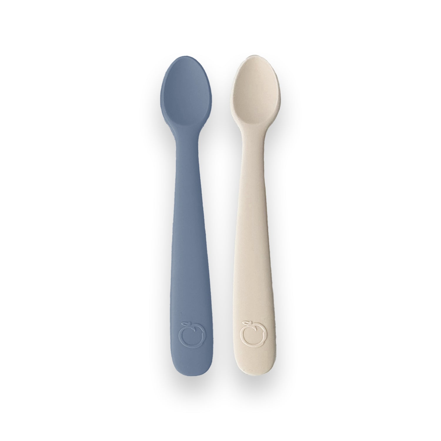 PLUM 2 Pack First Feeding Spoons - Steel Blue & Sand