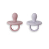 2PK Silicone Soothers - Dusty Berry & Smokey Lilac (0-6M)