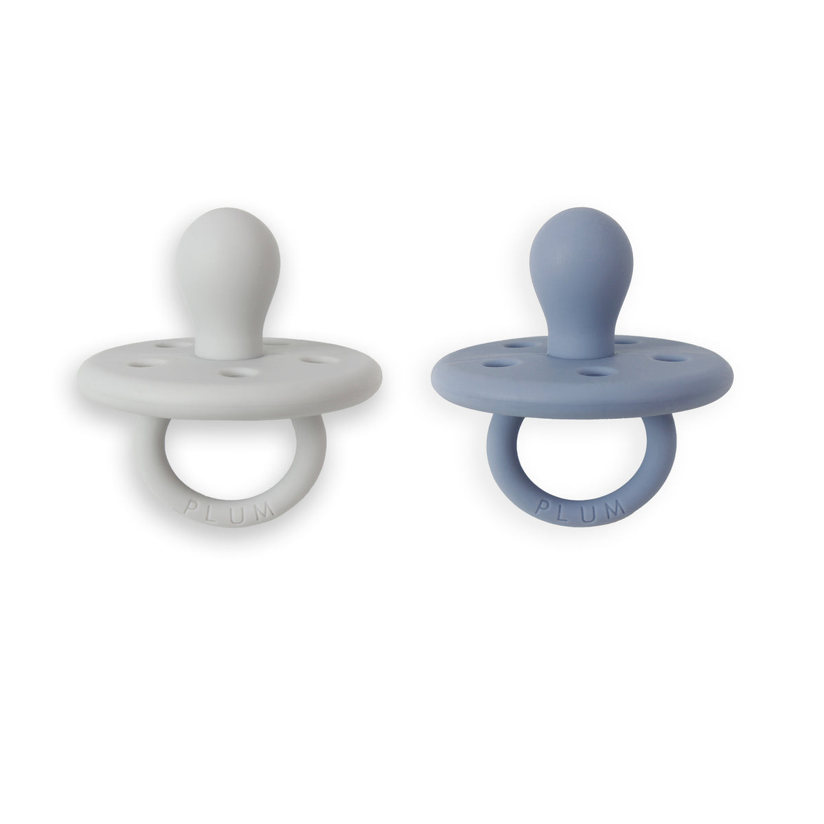 Babyhug BPA Free Pacifiers in PP Case with Animal Print Pack of 2 - Blue & Purple